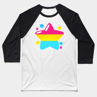 LGBTQ+ Pride Flag Stars - Pansexual Baseball T-Shirt